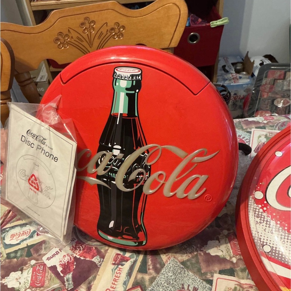 Coca-Cola Red Circular Phone with Logo